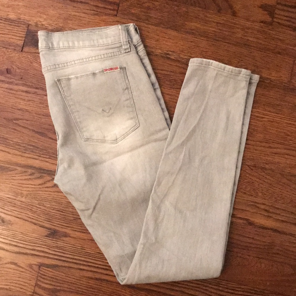 Hudson Krista Ankle Super Skinny Jeans Gray Sz 28